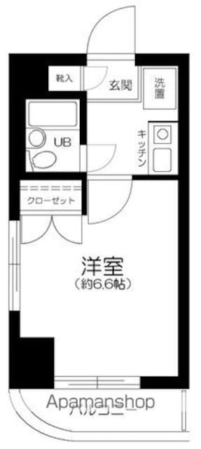 シェモアＳａｓａｋｉ[1K/17.69m2]の間取図