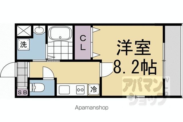 クオリエ丹波口駅前の間取り写真