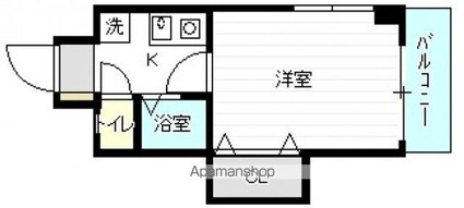 コーポ倉本[1K/22.87m2]の間取図