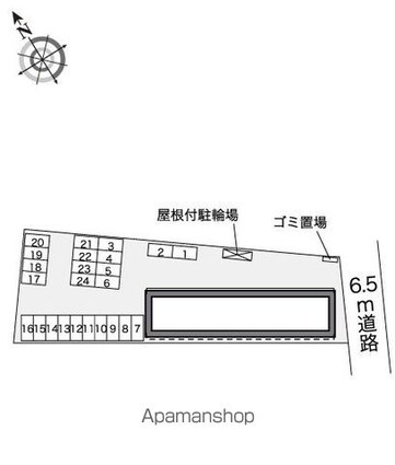 レオネクストＲＥＮ[1K/28.02m2]の配置図