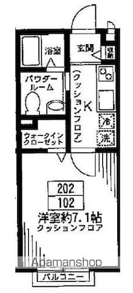 東京都杉並区天沼１丁目[1K/23.77m2]の間取図