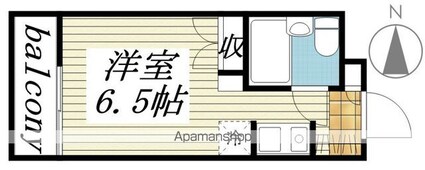 ピアニシオン　ブローニュ　クレスト[1R/14.14m2]の間取図