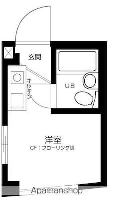 ルームズ北沢[1R/11.05m2]の間取図