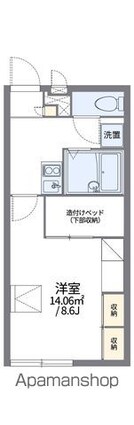 レオパレスＨＩＧＡＳＨＩＮＯ[1K/23.18m2]の間取図