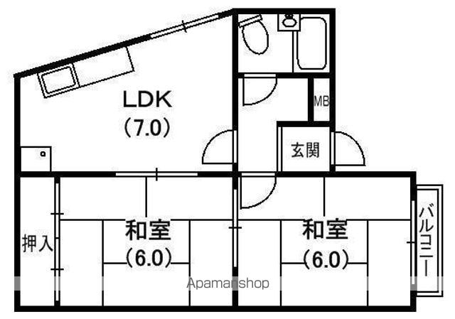 田井町マンションの間取り写真