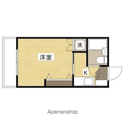 アメニティカネイチⅡ[1K/19.25m2]の間取図