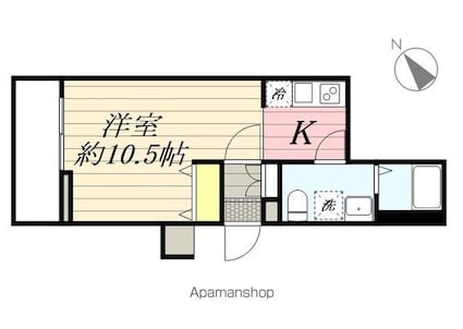 ＧＥＮＯＶＩＡ桜上水ｓｋｙｇａｒｄｅｎ[1K/25.91m2]の間取図
