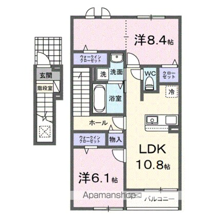 カーサ・彩[2LDK/61.14m2]の間取図