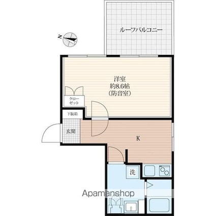 Ｌｉｂｅｒｔｅ板橋本町[1K/29.78m2]の間取図