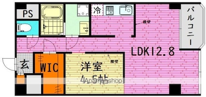 広島県広島市南区東雲本町３丁目[1LDK/45.5m2]の間取図