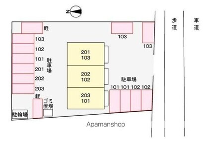パルネット源平[2LDK/49.68m2]の配置図