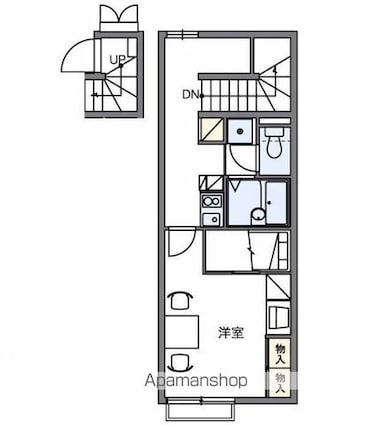 レオパレス馬木[1K/28.02m2]の間取図