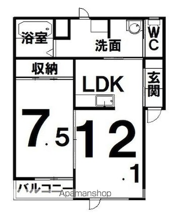 ＲＥＡＬＬⅡ[1LDK/49.8m2]の間取図