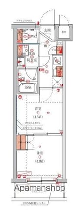 東京都豊島区西池袋４丁目[2K/25.43m2]の間取図