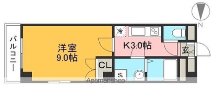 プチメゾンＭ[1K/28m2]の間取図