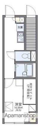 レオパレスＹＡＧＩ[1K/21.91m2]の間取図
