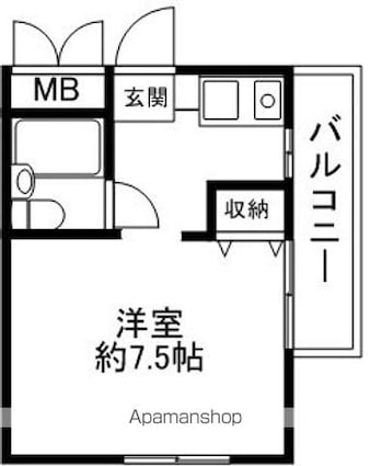 滋賀県栗東市川辺[1R/20.28m2]の間取図