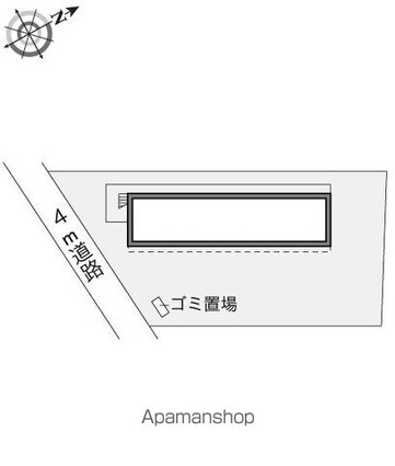 レオパレス小茂根[1K/19.87m2]の配置図