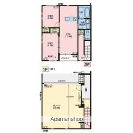 ｂｅｌｌ　Ｃｏｕｒａｇｅ（ベル　クラージュ）[2LDK/101.52m2]の間取図