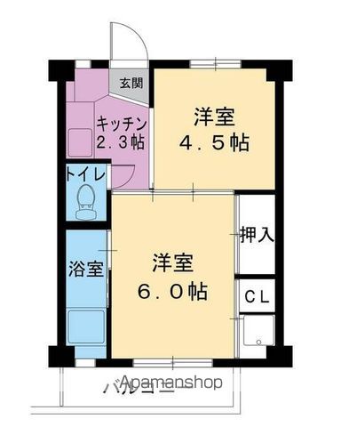 ビレッジハウス早野2号棟の間取り写真