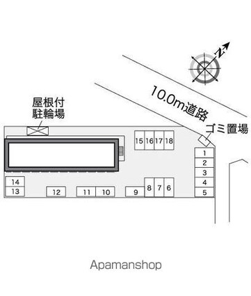 レオパレス笠原[1K/23.18m2]の配置図