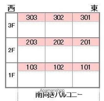 ＢＬＥＳＳ鷹子[1K/24.75m2]の配置図