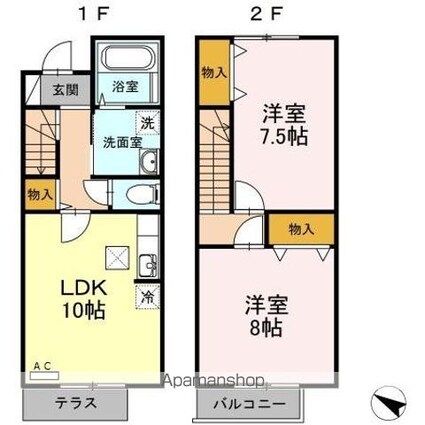 グランシャリオ[2LDK/65.04m2]の間取図