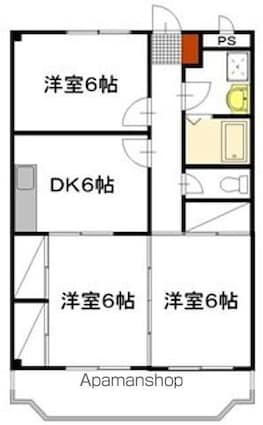 ロックヒルⅢ[3DK/56.25m2]の間取図