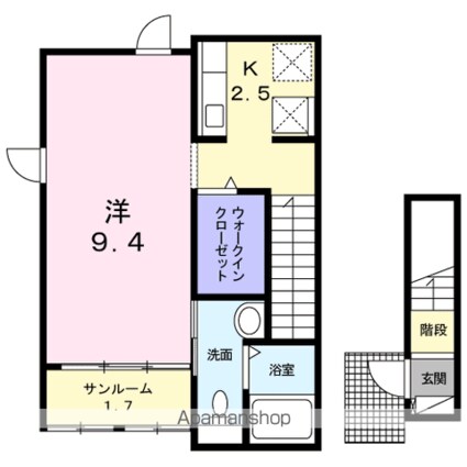 ＫーＥＳＴ[1R/36.69m2]の間取図