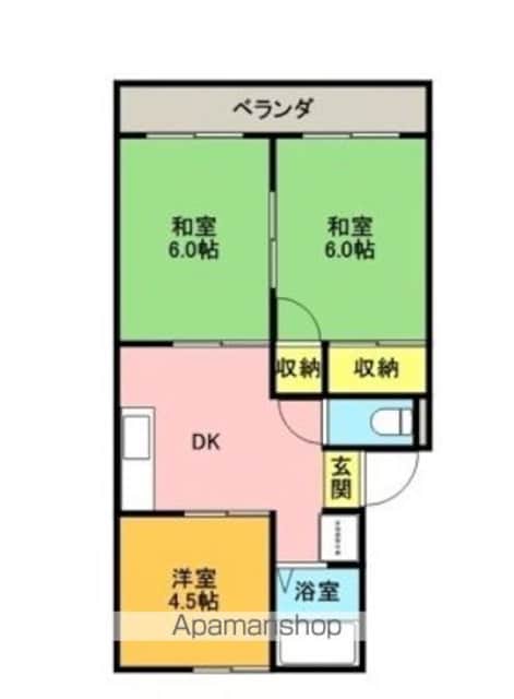 和歌山県和歌山市栄谷[3K/42m2]の間取図