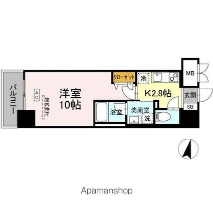 ＢＵＬＬ　ｈｏｕｓｅ[1K/30.51m2]の間取図