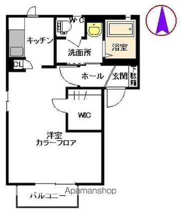 熊本県八代市永碇町[1R/33.16m2]の間取図