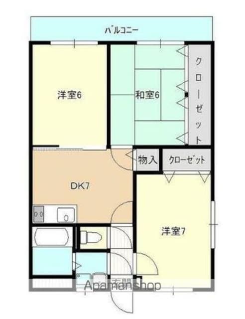 ユーミーグランディール[3DK/60.97m2]の間取図
