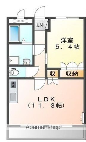 和[1LDK/41.04m2]の間取図