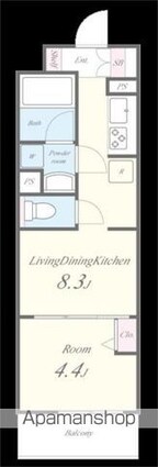 ローレル[1LDK/29.93m2]の間取図