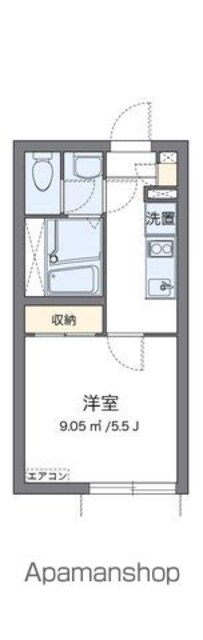 クレイノＫＭメゾン[1K/20.15m2]の間取図