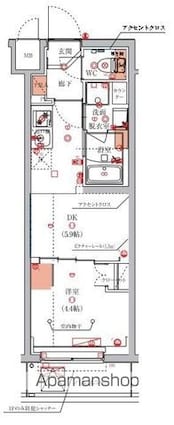 ハーモニーレジデンス東京八広ザ・スプレッド[1DK/25.52m2]の間取図
