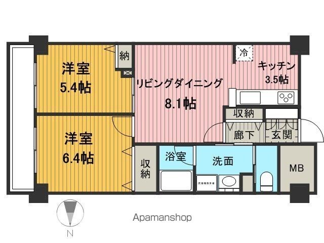 イーストコア曳舟一番館[1DK/37.03m2]の配置図