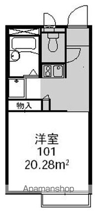 レオパレスコラージュ[1K/20.28m2]の間取図