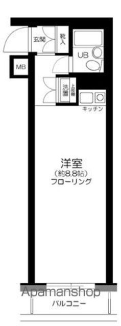 シーアイマンション浅草橋[1R/21.62m2]の間取図