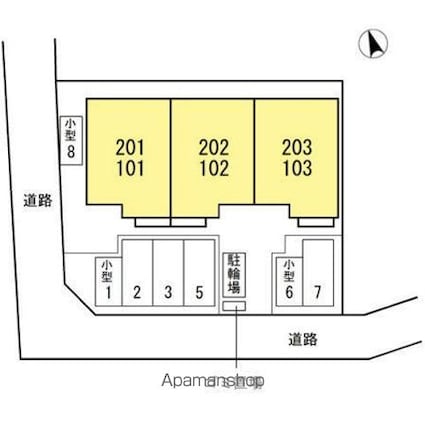 ボヌール　メゾン[2LDK/51.57m2]の配置図