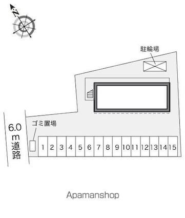 レオパレスあぶくま[1K/22.35m2]の配置図