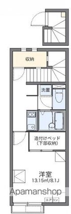香川県高松市太田上町[1K/28.02m2]の間取図