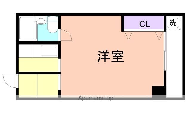 Ｕビル[1R/20.45m2]の間取図
