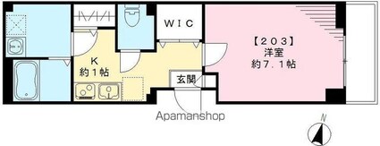 ラ・ベルヴィ桜台[1K/28.76m2]の間取図