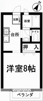 セレスト１２[1K/26.44m2]の間取図