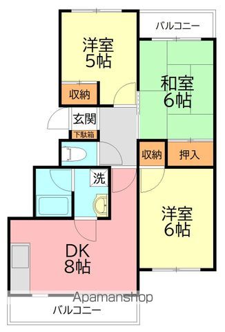 グリーンマンション テラの間取り写真