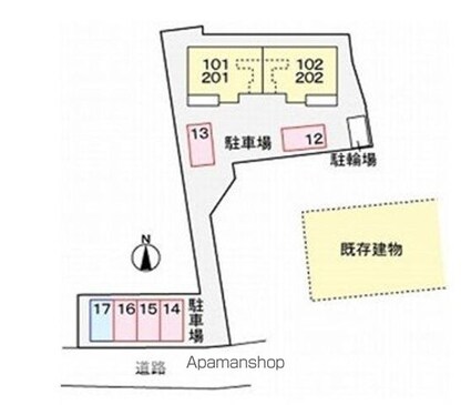 カセッタ　Ｍ[1LDK/36.41m2]の配置図