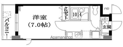 東京都中野区中野３丁目[1K/22.5m2]の間取図