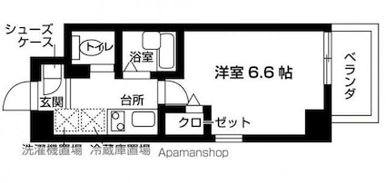 レジディア中野富士見台[1K/20.68m2]の間取図